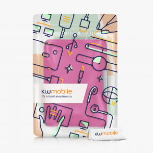 Husa pentru Amazon Paperwhite 7, Kwmobile, Roz, Nylon, 49487.33 - Img 7