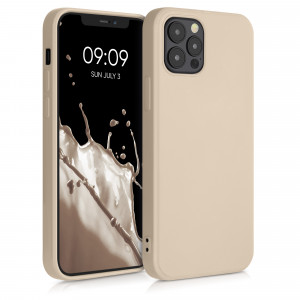 Husa pentru Apple iPhone 12 / iPhone 12 Pro, Silicon, Crem, 53844.154 - Img 1