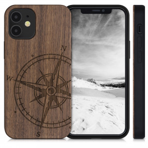 Husa pentru Apple iPhone 12 Mini, Lemn, Maro, 52733.01 - Img 2