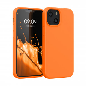 Husa pentru Apple iPhone 13 Mini, Silicon, Portocaliu, 55877.150, kwmobile - Img 1