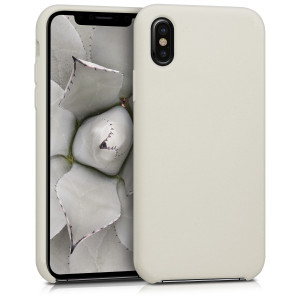 Husa pentru Apple iPhone X / iPhone XS, Silicon, Bej, 42495.11 - Img 1