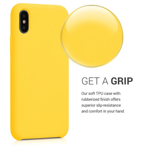 Husa pentru Apple iPhone X / iPhone XS, Silicon, Galben, 42495.165 - Img 4