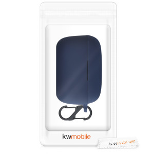 Husa pentru casti JBL Live 300TWS, Kwmobile, Albastru, Silicon, 53956.17 - Img 7