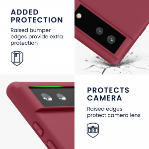 Husa pentru Google Pixel 6, Silicon, Rosu, 55434.209, kwmobile - Img 4