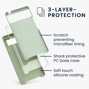 Husa pentru Google Pixel 6, Silicon, Verde, 55480.172, kwmobile - Img 3