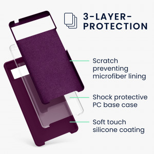 Husa pentru Google Pixel 6, Silicon, Violet, 55480.187, kwmobile - Img 3