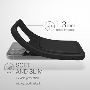 Husa pentru iPhone 12 / iPhone 12 Pro, Silicon, Negru, 55112.01 - Img 3