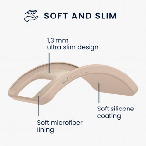 Husa pentru iPhone 13 Pro, Silicon, Crem, 55962.154 - Img 3