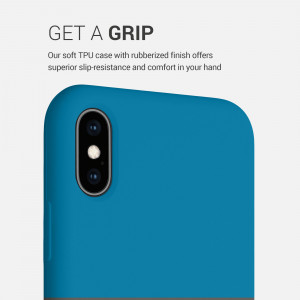 Husa pentru iPhone X / iPhone XS, Silicon, Albastru, 46313.224 - Img 4