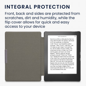 Husa pentru Kobo Aura H2O Edition 1, Piele ecologica, Gri, kwmobile, 56872.02 - Img 5