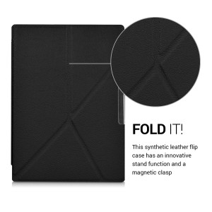 Husa pentru Kobo Aura H2O Edition 1, Piele ecologica, Negru, 39826.01 - Img 3