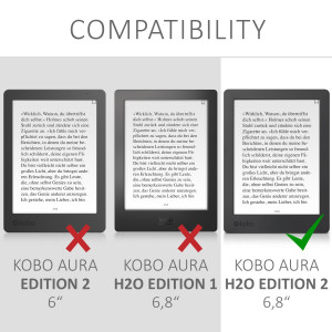 Husa pentru Kobo Aura H2O Edition 2, Kwmobile, Roz, Piele ecologica, 48381.02 - Img 6