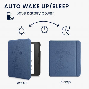 Husa pentru Kobo Libra 2, Kwmobile, Albastru, Piele ecologica, 56575.19 - Img 4
