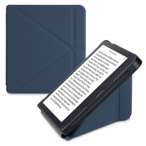 Husa pentru Kobo Libra 2, Piele ecologica, Albastru, kwmobile, 56576.17 - Img 1