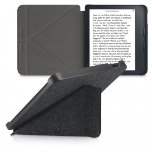 Husa pentru Kobo Libra 2, Textil, Gri, kwmobile, 56582.19 - Img 2