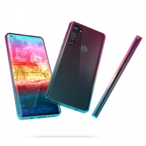 Husa pentru Motorola Edge, Silicon, Roz, 52364.02 - Img 5