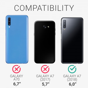 Husa pentru Samsung Galaxy A7 (2018), Silicon, Mov, 47730.222, kwmobile - Img 5