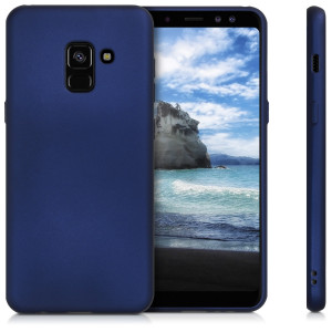 Husa pentru Samsung Galaxy A8 (2018), Silicon, Albastru, 45634.64 - Img 2