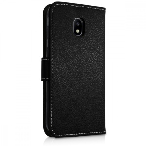 Husa pentru Samsung Galaxy J3 (2017), Piele ecologica, Negru, 42482.08 - Img 4