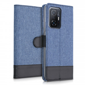 Husa pentru Xiaomi 11T / 11T Pro, Textil, Albastru, 56900.17, kwmobile - Img 4