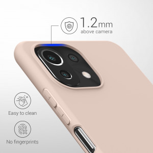 Husa pentru Xiaomi Mi 11 Lite 5G, Silicon, Crem, 54726.225, kwmobile - Img 4