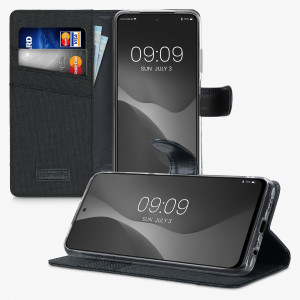 Husa pentru Xiaomi Redmi Note 10 / Redmi Note 10S, Textil, Negru, 56898.73, kwmobile - Img 5