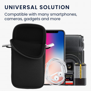 Husa Universala Kwmobile marime XXL - 7 inch, Neopren, Negru, 58700.5.01 - Img 5