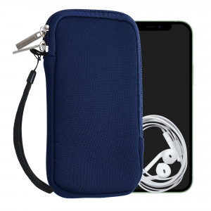 Husa Universala pentru telefon L - 6,5 inch, Neopren, Albastru, 46188.3.17 - Img 1