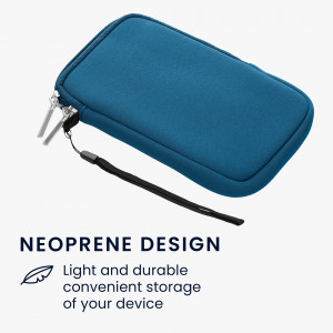 Husa Universala pentru telefon M - 5,5 inch, Neopren, Albastru, 46188.2.145, kwmobile - Img 4