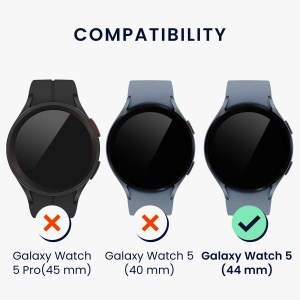 Rama cadran Kwmobile pentru Samsung Galaxy Watch 5, Negru/Argintiu, Aluminiu, KWM0000259A001C - Img 5