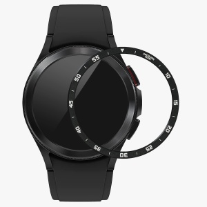 Rama cadran Kwmobile pentru Samsung Galaxy Watch 6 Classic, Negru/Argintiu, Aluminiu, KWM000024TK001C - Img 4