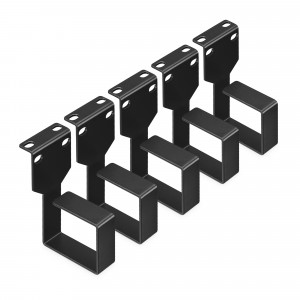 Set 10 Suporti montare carlige retea Kwmobile, Negru, Metal, 58587.01.05 - Img 2