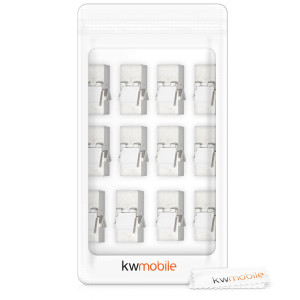 Set 12 Mufe pentru cabluri Ethernet RJ45 si Cat 6A, Kwmobile, Argintiu, Metal, 52348.01.12 - Img 6