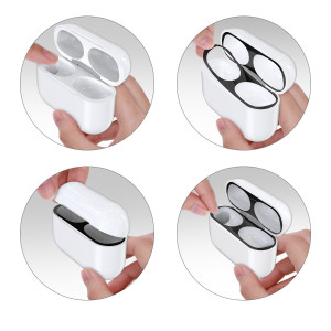 Set 2 Aparatori de praf pentru casti Apple AirPods Pro, Kwmobile, Negru, Plastic, 50975.01 - Img 4