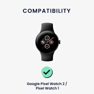 Set 2 Curele Kwmobile pentru Google Pixel Watch 2/Pixel Watch, Negru/Albastru inchis, Silicon, KWM0000254I001C - Img 5