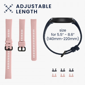 Set 2 curele kwmobile pentru Honor Band 5/Band 4, Silicon, Albastru/Roz, 59596.03 - Img 7