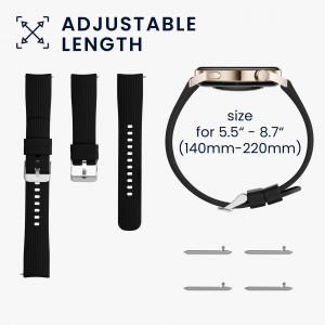 Set 2 Curele Kwmobile pentru Huawei Watch GT 3 Pro (43mm)/Watch GT 3 (42mm), Albastru/Verde, Silicon, 57109.07 - Img 7