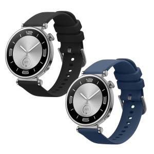Set 2 Curele Kwmobile pentru Huawei Watch GT 4 (41mm), Negru/Albastru inchis, Silicon, KWM0000254B001C - Img 2