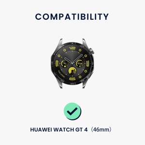 Set 2 Curele Kwmobile pentru Huawei Watch GT 4 (46mm), Negru/Albastru inchis, Silicon, KWM0000254A001C - Img 5
