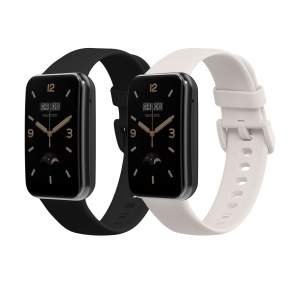 Set 2 Curele Kwmobile pentru Xiaomi Mi Band 7 Pro, Negru/Alb, Silicon, KWM0000176Z009C - Img 1