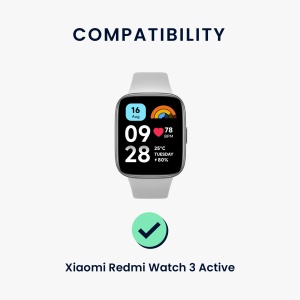Set 2 Curele Kwmobile pentru Xiaomi Redmi Watch 3 Active, Verde inchis/Bej, Silicon, KWM000024XY002C - Img 5