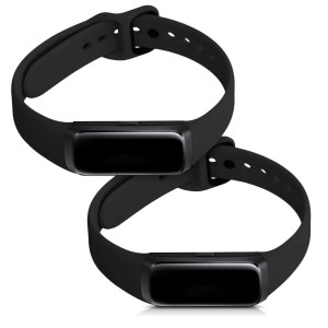 Set 2 Curele pentru Samsung Galaxy Fit (SM-R370), kwmobile, Silicon, Negru, 50233.47 - Img 2