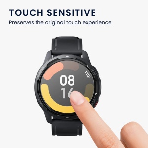 Set 2 Folii de protectie Kwmobile pentru Xiaomi Watch S1 Active, Transparent/Negru, Polimer, KWM000024WT001C - Img 4