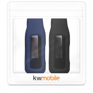 Set 2 Huse pentru Fitbit Inspire 2/Ace 3, Kwmobile, Negru/Albastru, Silicon, 54017.02 - Img 6