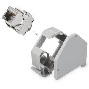 Set 2 Mufe CAT6A de 10 Gbit pentru cabluri Ethernet RJ45, Kwmobile, Gri, Metal, 47696.02 - Img 6