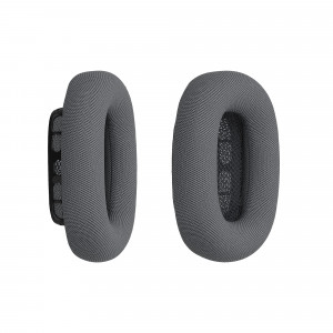 Set 2 Perne de urechi pentru casti Apple AirPods Max, Kwmobile, Gri, Piele ecologica, 55895.19 - Img 2