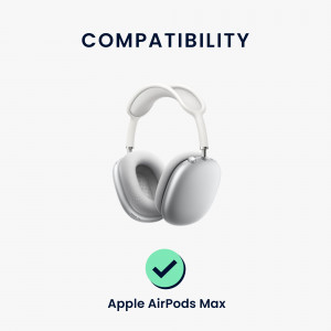 Set 2 Perne de urechi pentru casti Apple AirPods Max, Kwmobile, Verde, Piele ecologica, 55895.07 - Img 3