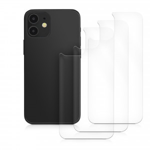 Set 3 Folii de protectie pentru Apple iPhone 12 Mini, kwmobile, Spate, Transparenta, 52753.5 - Img 2