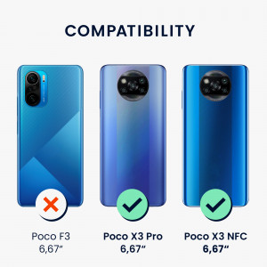 Set 3 Folii de protectie pentru Xiaomi Poco X3 NFC / Poco X3 Pro, kwmobile, Fata, Transparenta, 57236.1 - Img 5