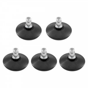 Set 5 Picioare pentru scaun de birou tija 10 mm, Kwmobile, Negru, Otel, 56093.02 - Img 2